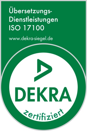 DEKRA Siegel ISO 17100 DEKRA Siegel ISO 17100