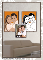 Porträt im Retro- und Popart-Stil Porträt im Retro- und Popart-Stil