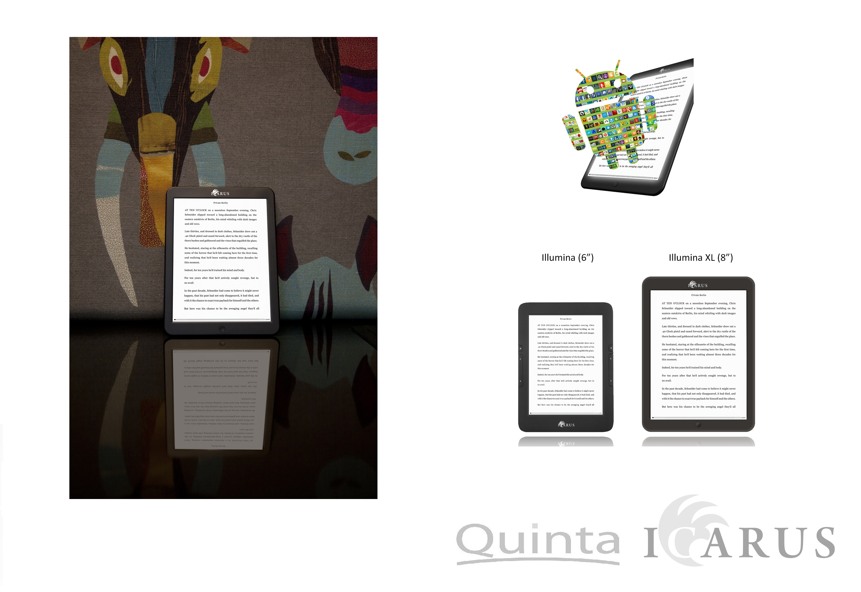 Icarus bringt einen eBook-Reader im praktischen Taschenbuchformat auf den Markt: den Illumina XL.