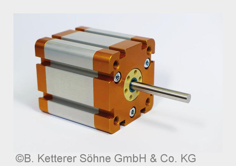 Der Linearantrieb hat bei einer Gesamtlänge von 63 mm einen Hub von 40 mm. (Bildquelle: B. Ketterer Der Linearantrieb hat bei einer Gesamtlänge von 63 mm einen Hub von 40 mm. (Bildquelle: B. Ketterer