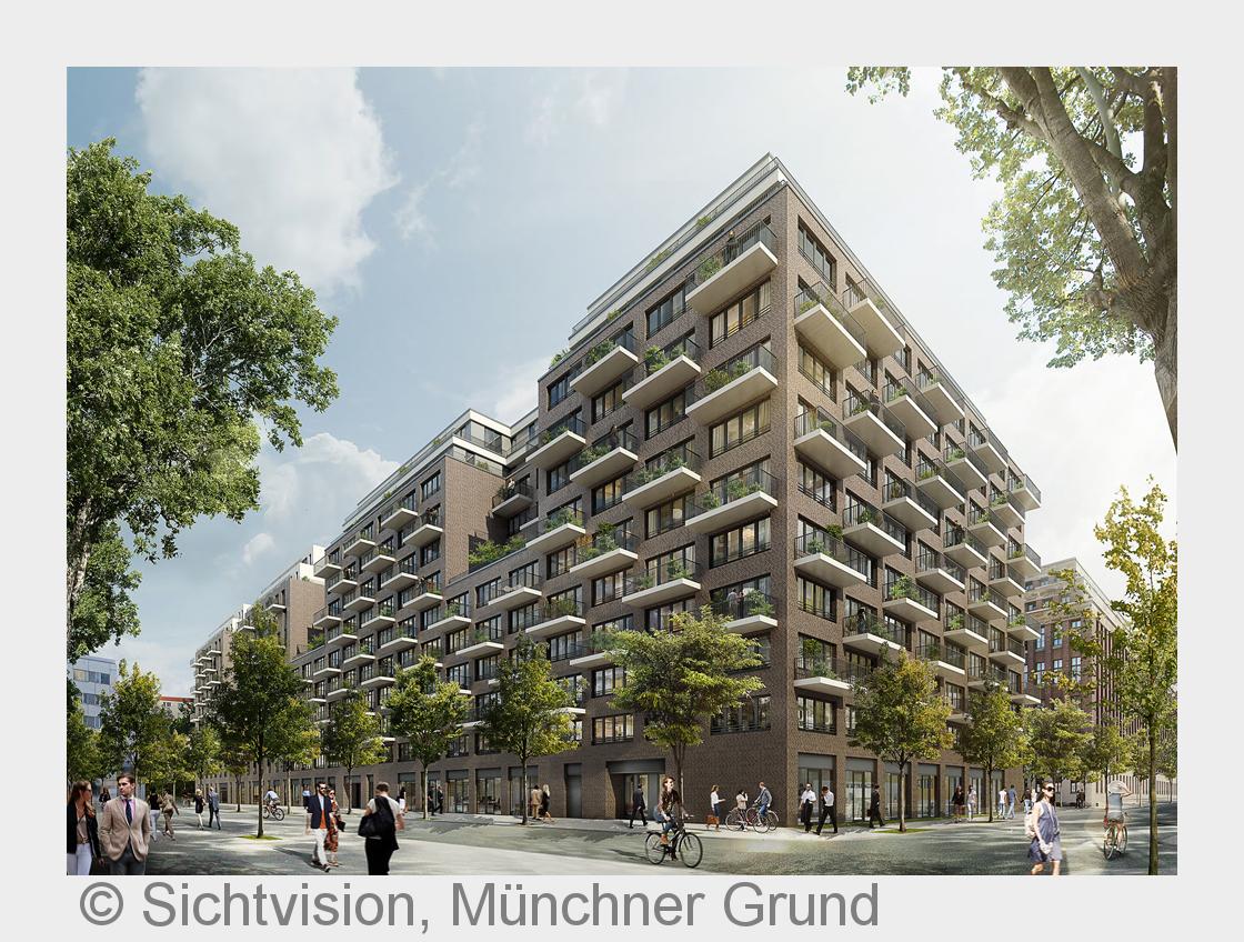 Visualisierung Wohnquartier am Alexanderplatz in Berlin-Mitte (Bildquelle:©Sichtvision, Münchner Gru