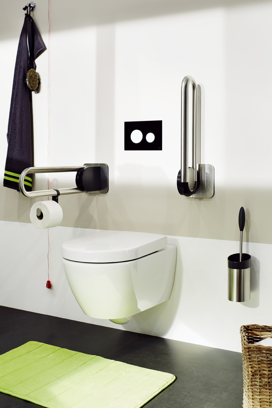 TECE bietet ein umfangreiches Konzept für Barrierefreiheit rund ums WC. TECE bietet ein umfangreiches Konzept für Barrierefreiheit rund ums WC.