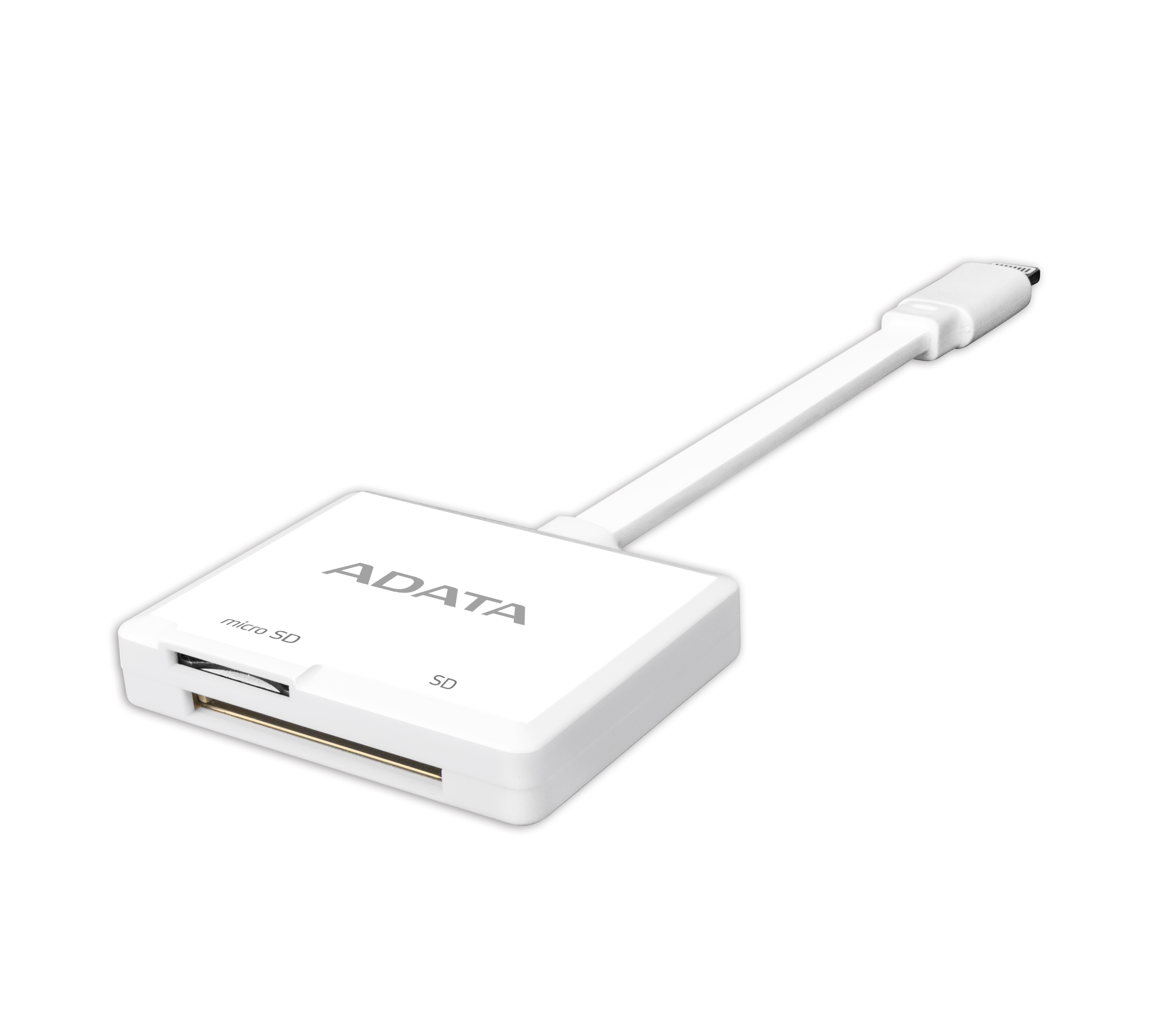 ADATA Lightning Card Reader mit SD und microSD Steckplatz ADATA Lightning Card Reader mit SD und microSD Steckplatz