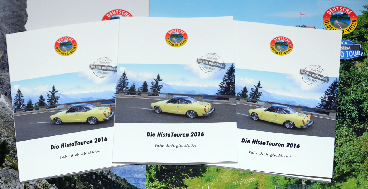 Den neuen Katalog"Fahr dich glücklich 2016" jetzt kostenlos bei Deutsche Oldtimer-Reisen a
