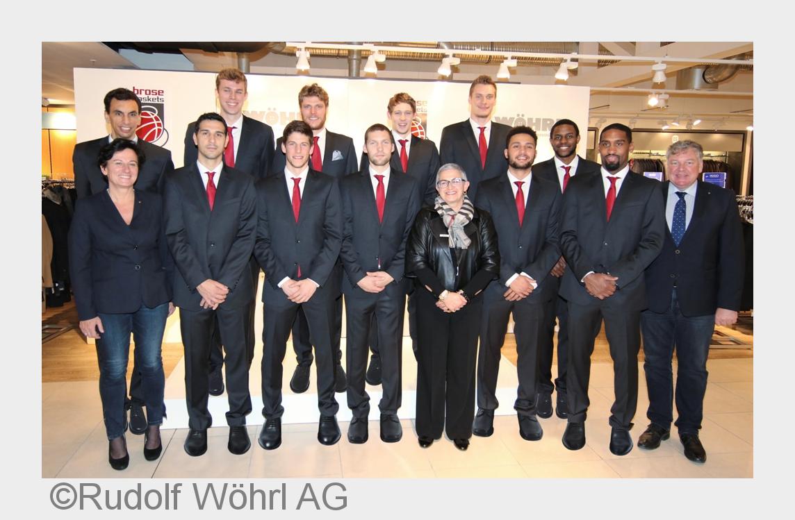 Das Modehaus WÖHRL sorgt bei den Brose Baskets für den perfekten Auftritt. (Bildquelle: Rudolf Wöhrl