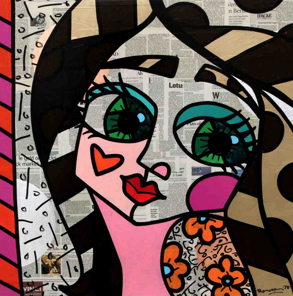 Britto-Gemälde aus seiner Vintage-Reihe Britto-Gemälde aus seiner Vintage-Reihe