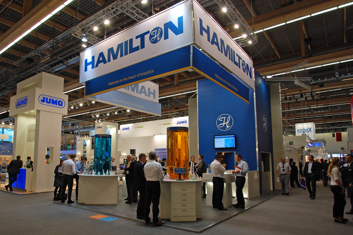 Messestand der Hamilton Bonaduz AG auf der Achema 2015 Messestand der Hamilton Bonaduz AG auf der Achema 2015