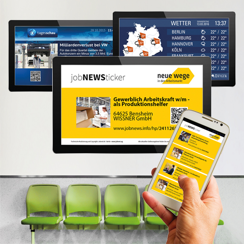 OxygenInfoscreen der DOOH media GmbH und JobnetAG OxygenInfoscreen der DOOH media GmbH und JobnetAG