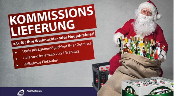 Weihnachtsfeiern entspannt feiern: Mit der Kommissionslieferung von A&O Getränke Berlin