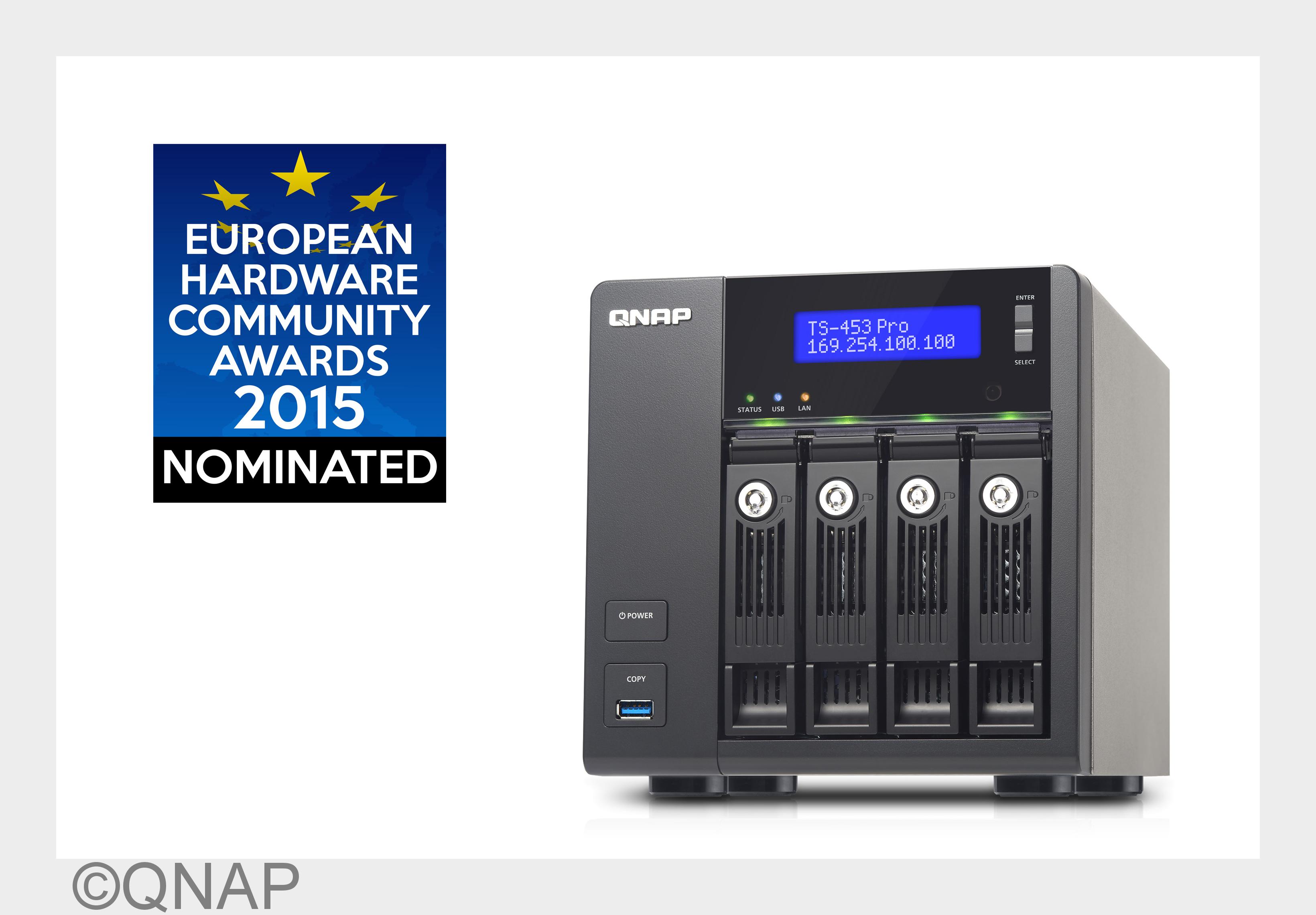 NAS-Experte QNAP: Nominierung?Beste NAS?für European Hardware Community Award (Bildquelle: QNAP)