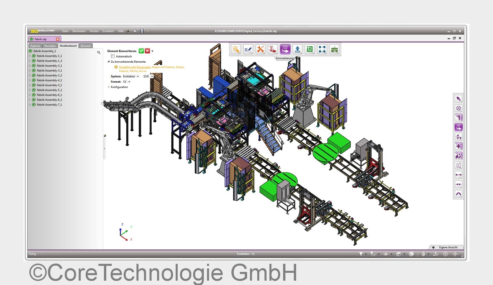 Schnelle Zeichnungsableitung großer Baugruppen mit dem Simplifier-Tool von Core Technologie (Bildque Schnelle Zeichnungsableitung großer Baugruppen mit dem Simplifier-Tool von Core Technologie (Bildque