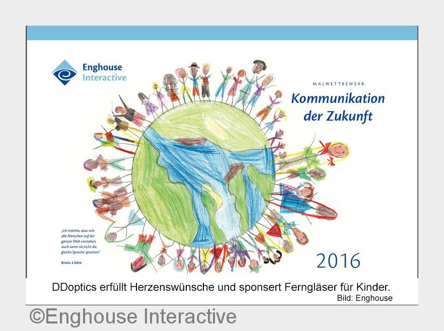 DDoptics zeigt ein Herz für Kinder. (Bildquelle: Enghouse Interactive)