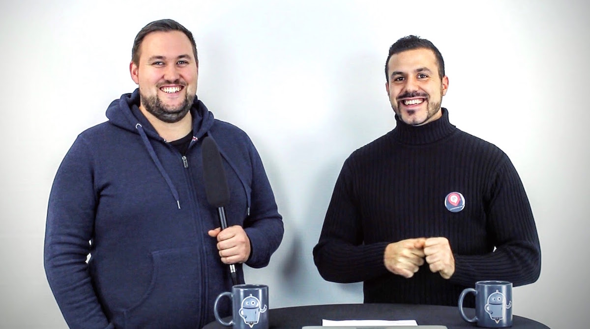 Michael Haufler (GF scireum GmbH) im Gespräch mit Eleftherios Hatziioannou (GF smoope GmbH) Michael Haufler (GF scireum GmbH) im Gespräch mit Eleftherios Hatziioannou (GF smoope GmbH)