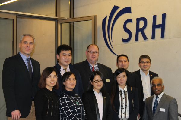 Die Delegation der Eurasia University an der SRH Hamm - Foto: SRH