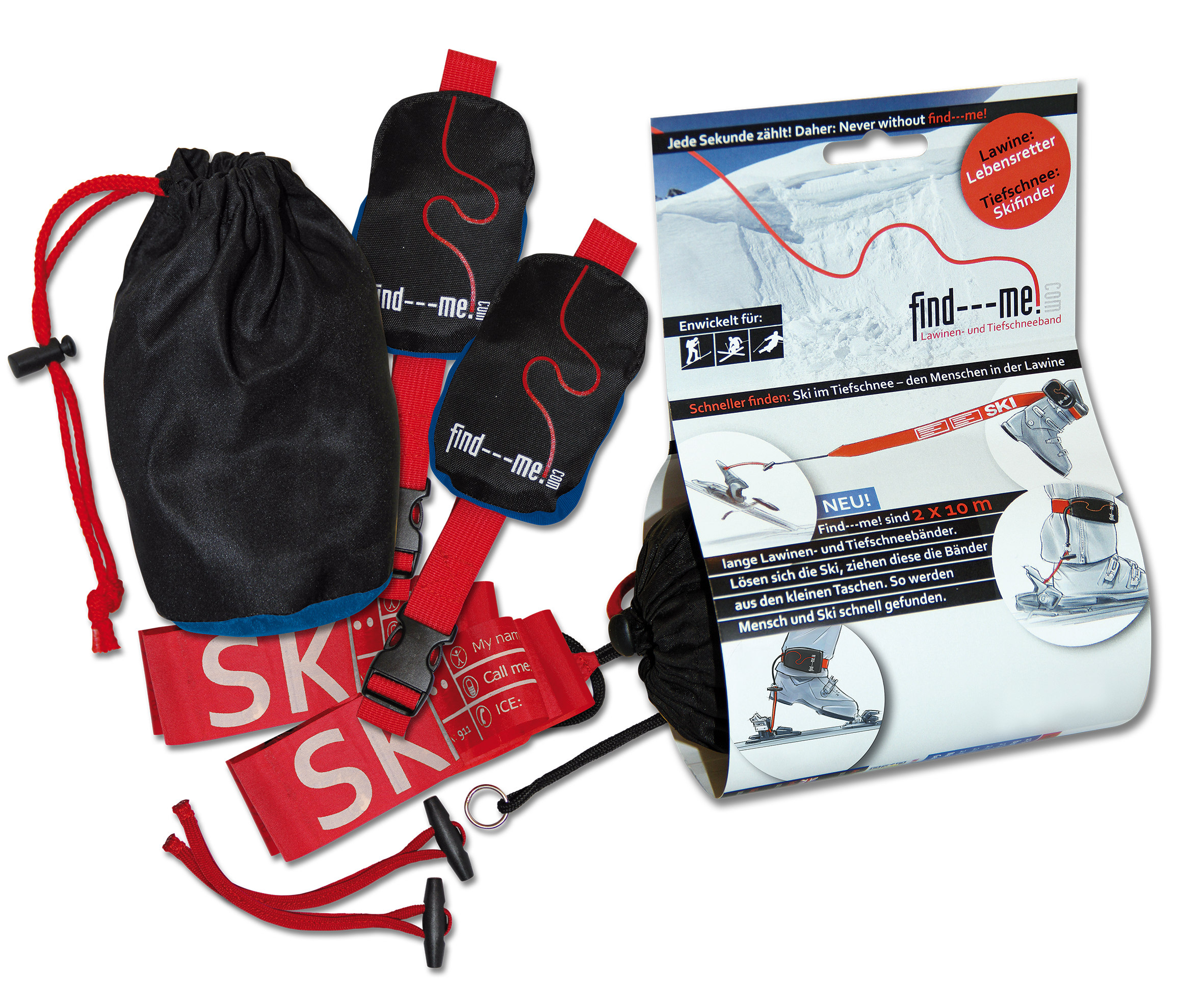 find---me! Innovatives Lawinen- und Tiefschneeband ergänzt LVS-System find---me! Innovatives Lawinen- und Tiefschneeband ergänzt LVS-System