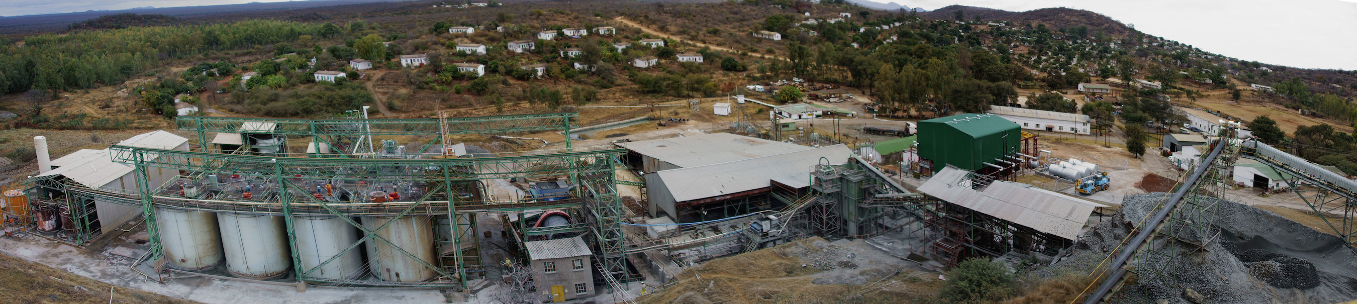 Panoramansicht Blanket Mine, Caledonia Mining, Simbabwe Panoramansicht Blanket Mine, Caledonia Mining, Simbabwe