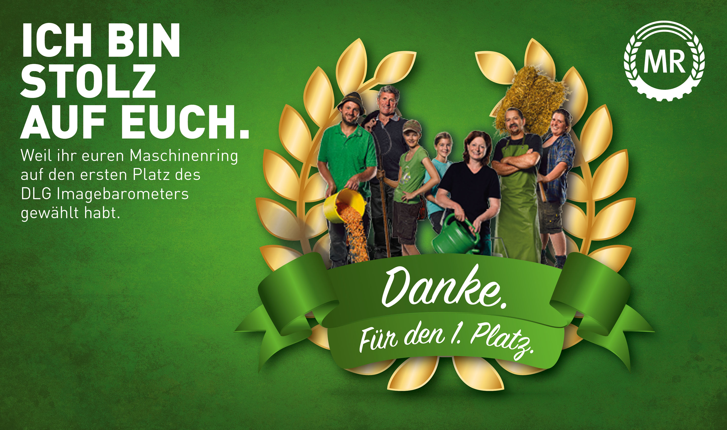 Die Maschinenringe bedanken sich für den ersten Platz