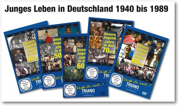 5 von zahlreichen TRIANOmedien Jahrgangs-/Jugend-/Kinder-Jahre-Filmen 1920-1977                     