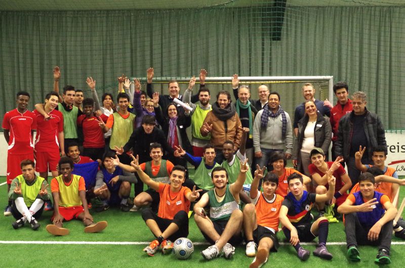 Alle Teilnehmer des Fußballturniers