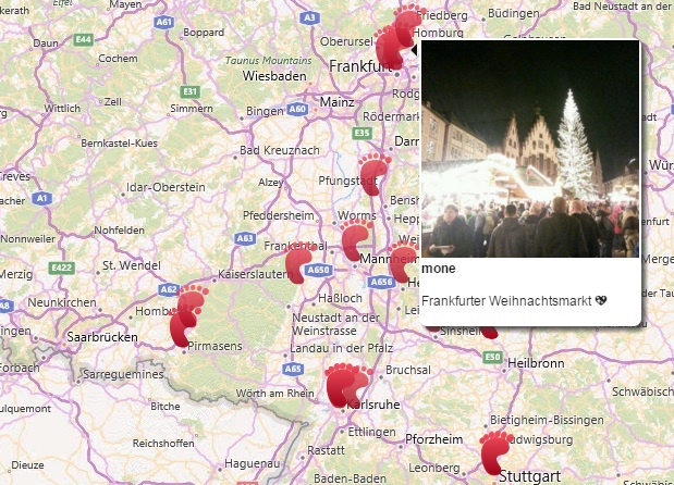 Auszug aus der Ende des Jahres 2015 Karte
