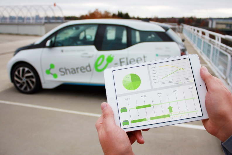 Shared E-Fleet erprobt elektromobiles Carsharing für Unternehmen. Shared E-Fleet erprobt elektromobiles Carsharing für Unternehmen.