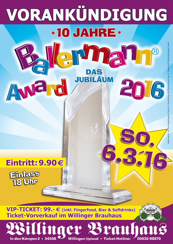 10 Jahre Ballermann Award - Der Partyoscar! 10 Jahre Ballermann Award - Der Partyoscar!