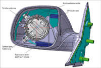 CAD-Zeichnung der Außenspiegelantenne