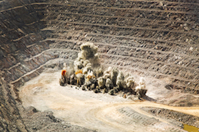 Abbausprengung im Tagebau San Francisco, Timmins Gold Abbausprengung im Tagebau San Francisco, Timmins Gold