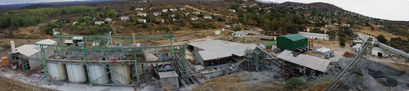 Panoramaansicht Blanket Mine, Caledonia Mining