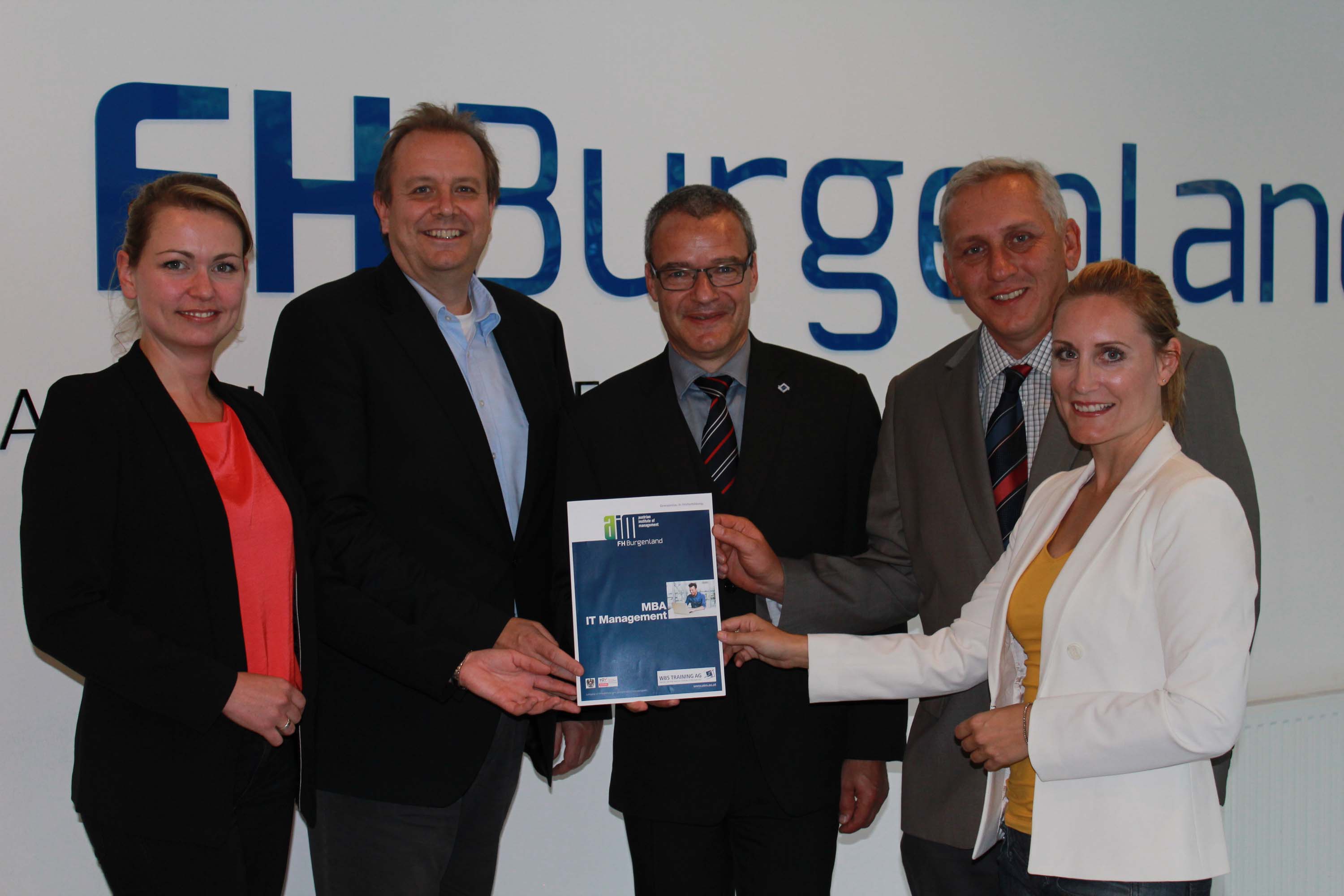 Kooperation für berufsbegleitende Masterstudiengänge: WBS Training, FH Burgenland, AIM