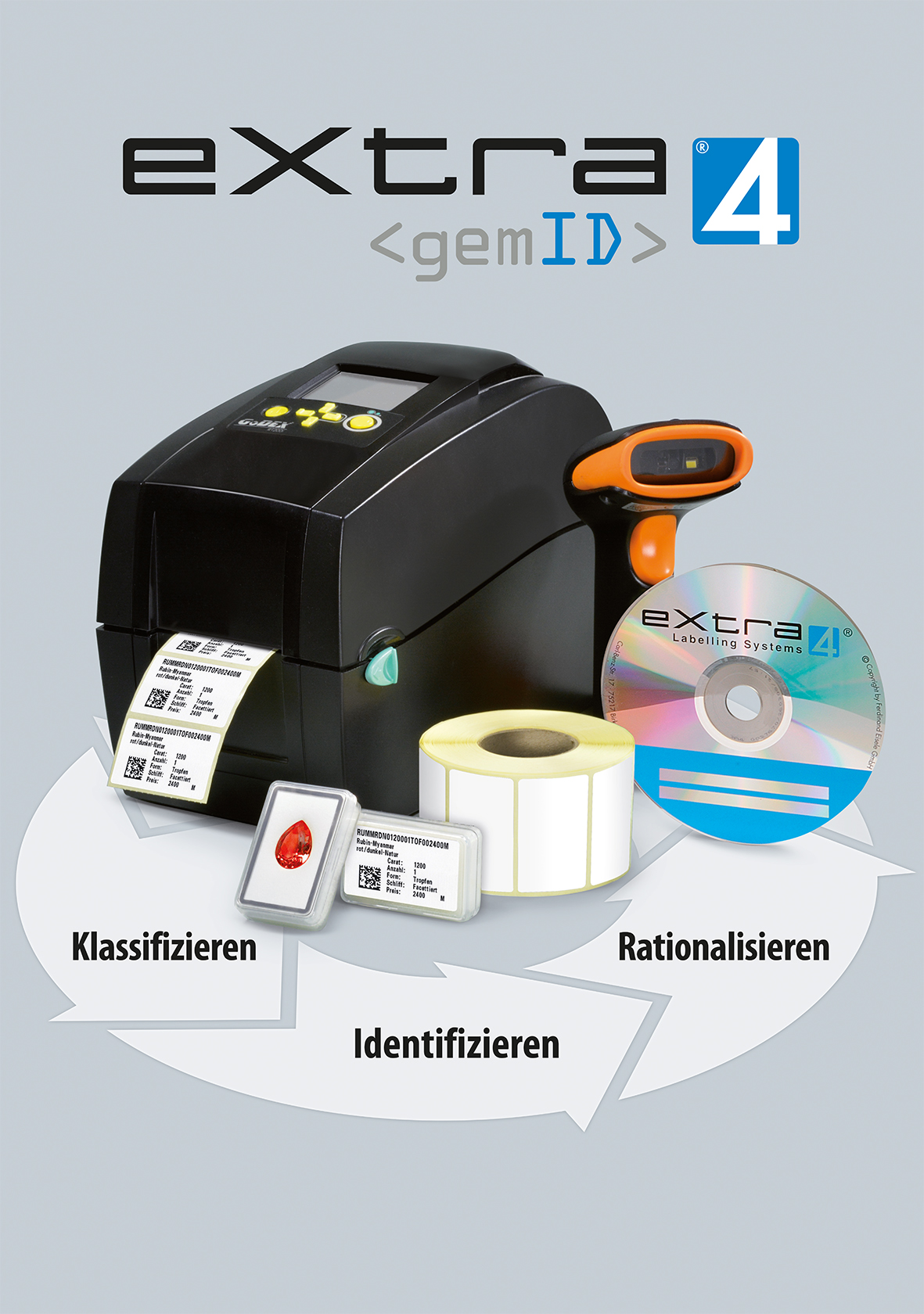 eXtra4 gemID, Software zur Etikettierung und Verwaltung von Edelsteinen eXtra4 gemID, Software zur Etikettierung und Verwaltung von Edelsteinen