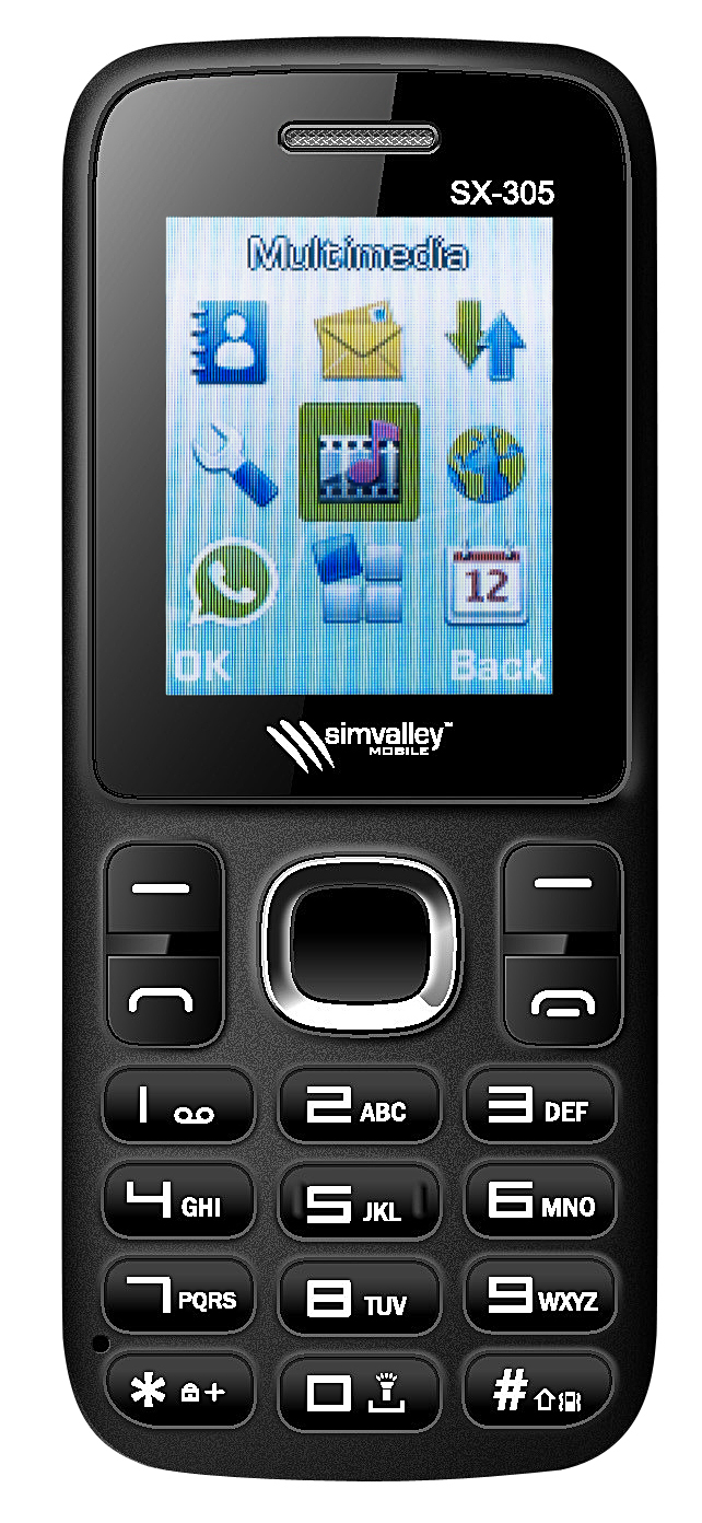 simvalley MOBILE Dual-SIM-Bluetooth-Handy SX-305 VERTRAGSFREI, www.pearl.de