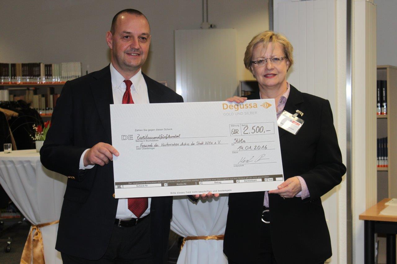 Arnd Gollan, Degussa Goldhandel GmbH, Dr. Bettina Schmidt-Czaia, Kölner Stadtarchiv