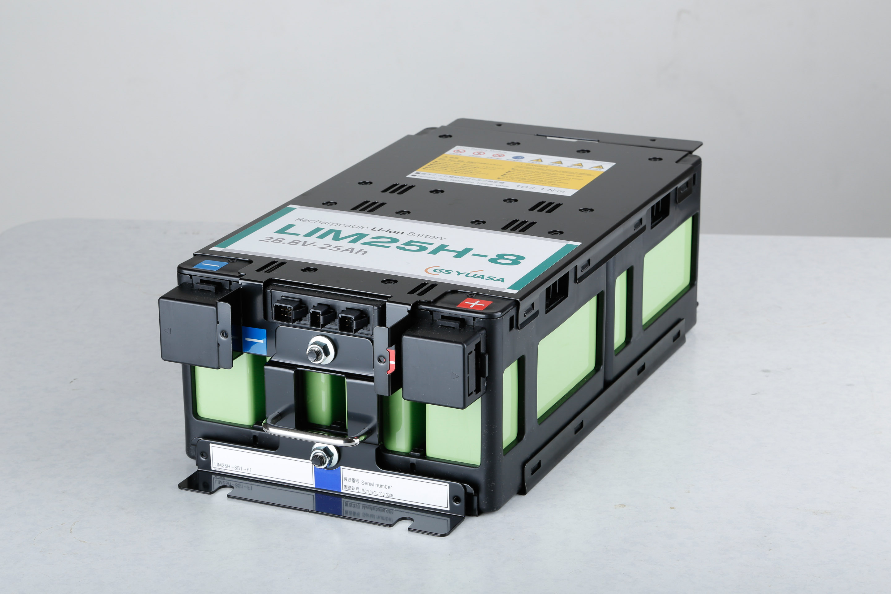 LIM25H Batteriemodul mit Li-Ionen-Zellen von YUASA für unterbrechungsfreie Stromversorgungen. LIM25H Batteriemodul mit Li-Ionen-Zellen von YUASA für unterbrechungsfreie Stromversorgungen.