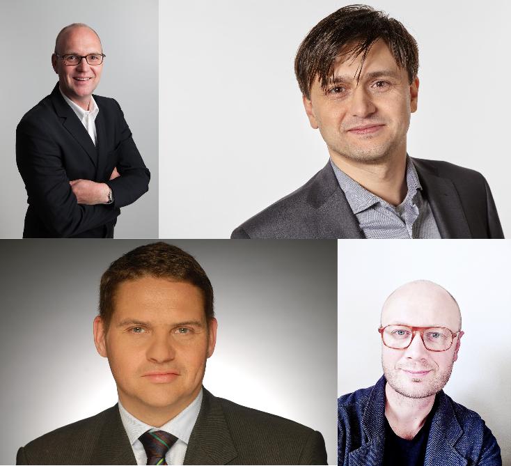 v.l.n.r.: Böddener, Haderka, Hinderink, Skjoldan
