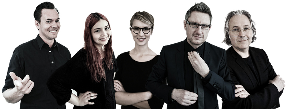 Das 5-köpfige Team von ASSISTENZWERK Das 5-köpfige Team von ASSISTENZWERK