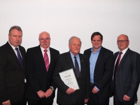 v.l.n.r.: Heinz Leymann, Manfred Wöllke, Hubert Roderburg, Thorsten Schick, Franz-Josef Müller
