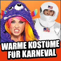 Warme Kostüme für den Straßenkarneval