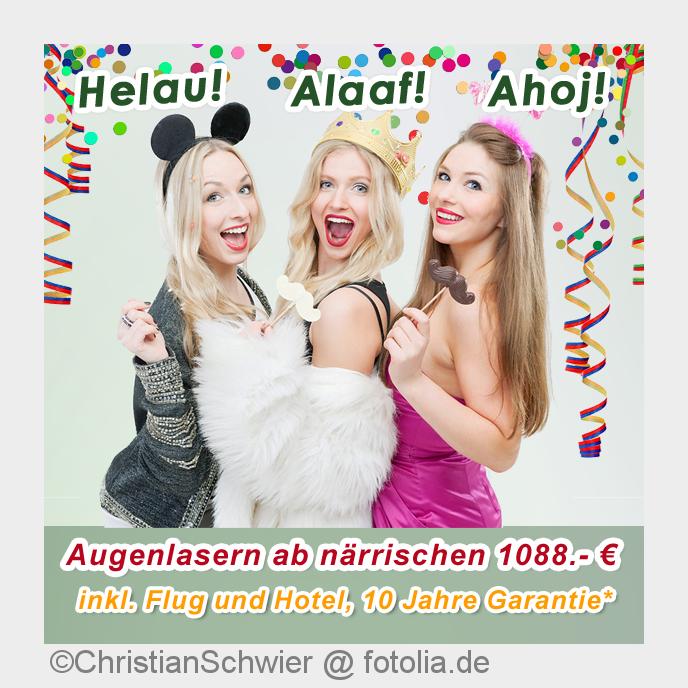 Augenlasern zu närrischen Preisen (Bildquelle: ChristianSchwier @ fotolia.de)