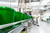Mischerei bei Hügli - hier realisierte die Klinkhammer Group u.a. ein automatisches Hochregallager.