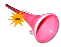 Die Vuvuzela ist nun auch in Pink erhältlich Die Vuvuzela ist nun auch in Pink erhältlich
