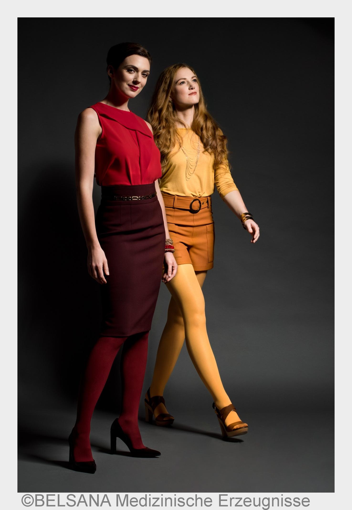Die BELSANA Trendfarben Red Moon und Orange Sun sind ab Februar 2016 in der Apotheke erhältlich. (Bi Die BELSANA Trendfarben Red Moon und Orange Sun sind ab Februar 2016 in der Apotheke erhältlich. (Bi