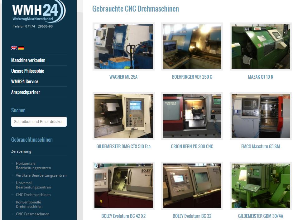 WMH24, Gebrauchtmaschinen, Drehmaschinen, Fräsmaschinen, Werkzeugmaschinen,