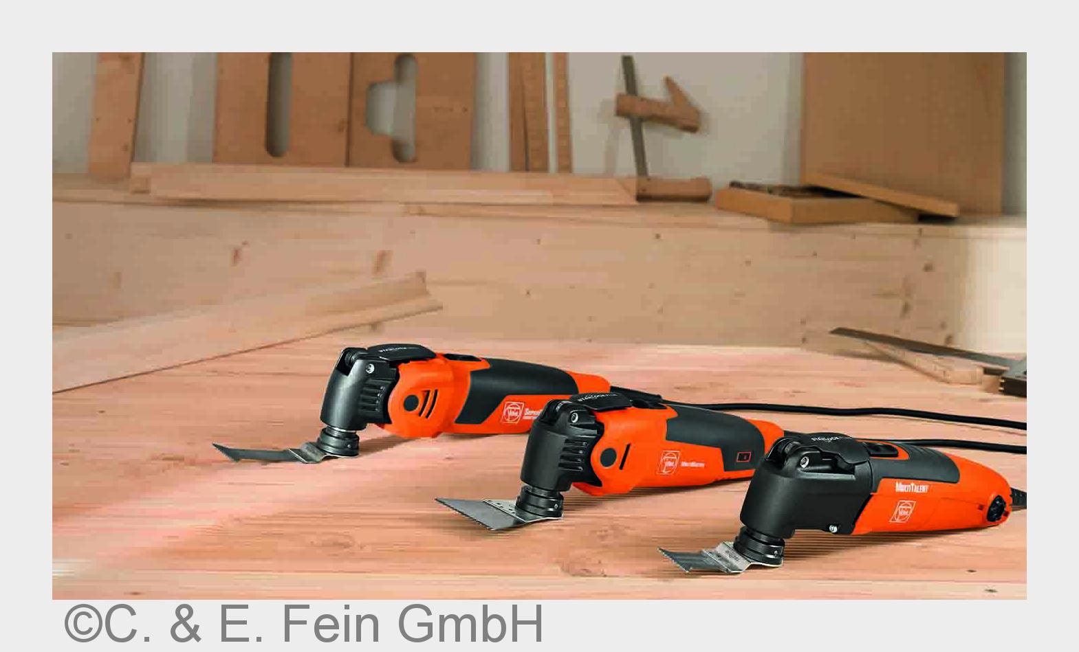 Das neue FEIN Oszillierer-Programm mit Starlock-Werkzeugaufnahme (Bildquelle: C.& E. Fein GmbH) Das neue FEIN Oszillierer-Programm mit Starlock-Werkzeugaufnahme (Bildquelle: C.& E. Fein GmbH)