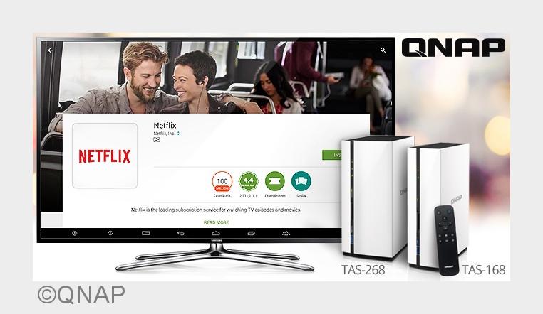 QNAP setzt auf Home Entertainment: TAS-x68 streamt per Netflix (Bildquelle: QNAP) QNAP setzt auf Home Entertainment: TAS-x68 streamt per Netflix (Bildquelle: QNAP)