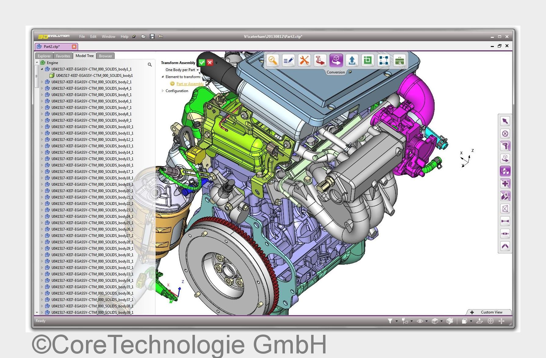 Konvertierung für Automobil-Zulieferer leicht gemacht mit der neuen Software-Version 3D Evolution (B
