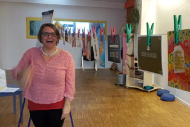 Marion Nadi beim Prüfungsvortrag Marion Nadi beim Prüfungsvortrag