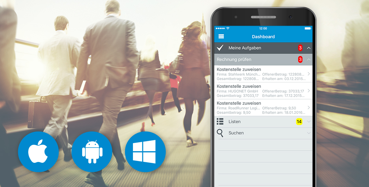 Im Dashboard werden Workflow-Aufgabenübersichtlich dargestellt. Im Dashboard werden Workflow-Aufgabenübersichtlich dargestellt.