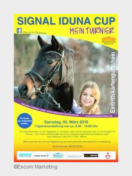 Mit-Pferden-reisen.de verlost Tickets für den SIgnal Iduna Cup (Bildquelle: Escom Marketing) Mit-Pferden-reisen.de verlost Tickets für den SIgnal Iduna Cup (Bildquelle: Escom Marketing)