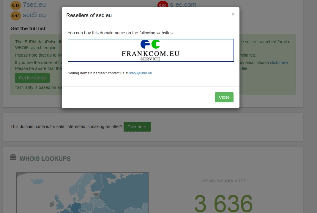 Whois Integration der Domainplattform Find-Your-Domain.eu unter www.whois.eu